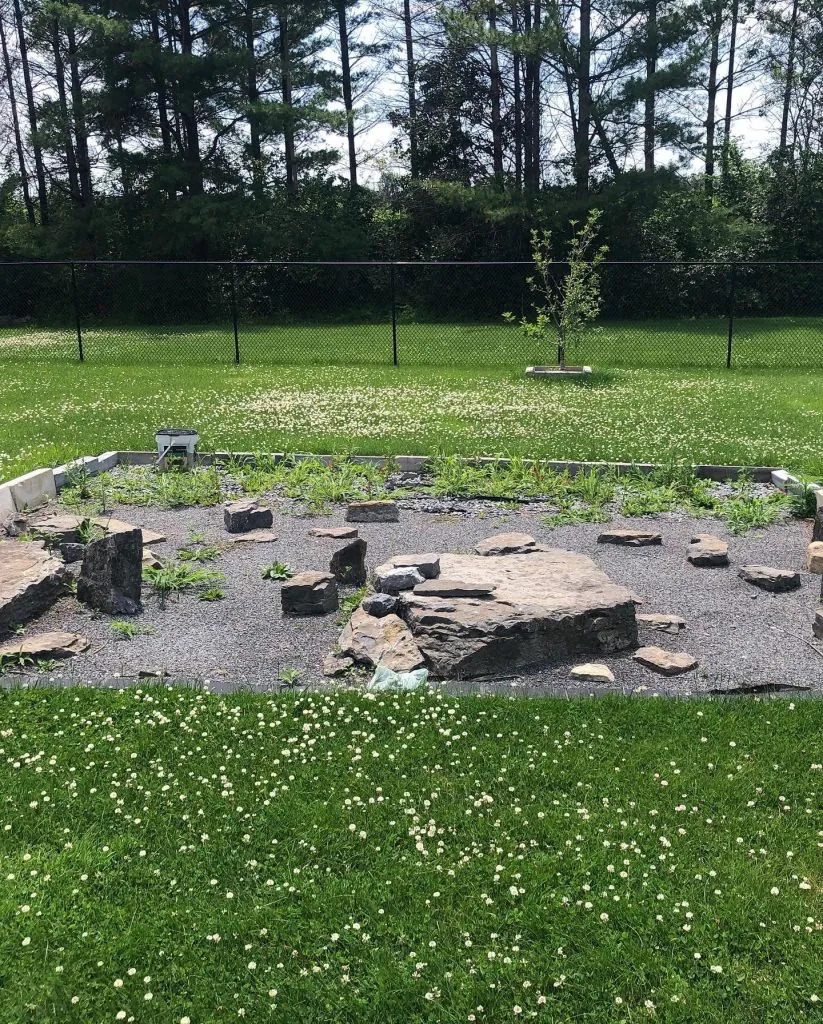 Ardisan hardscaping before